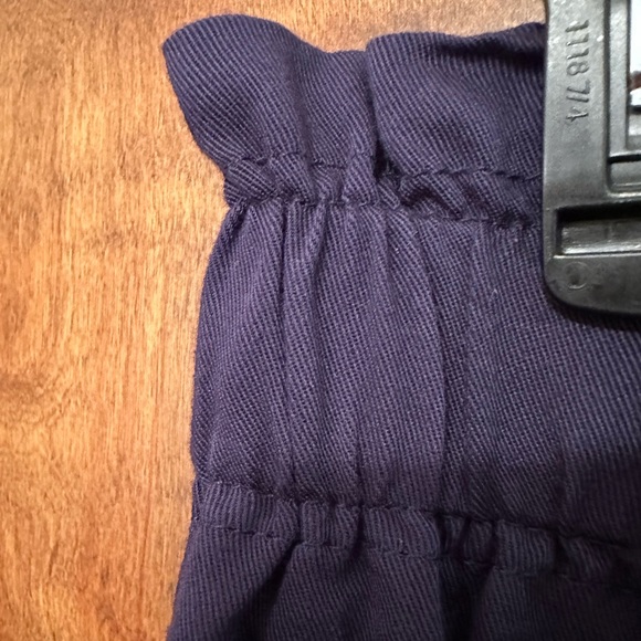 Elsie & Zoey Button Front Mini Skirt Womens L Navy Blue Rope Waist Tie Rayon NEW - Picture 11 of 14